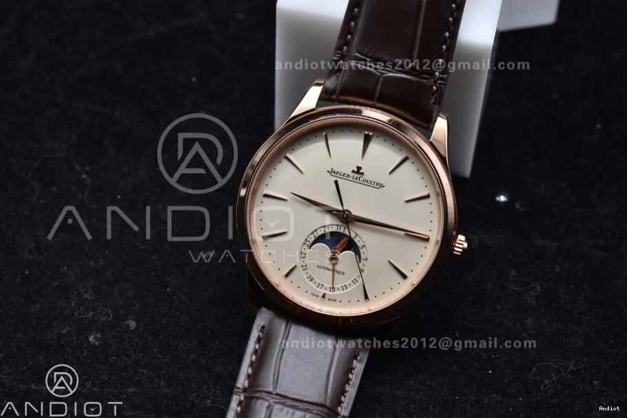Strap Edition RG on White Thin Leather Best Brown Dial Ultra Master Moon APSF Super 1:1 SA925 Clone 0502